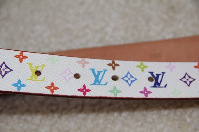 100% Louis Vuitton Multicolor White Belt 32/80 | eBay display picture 1