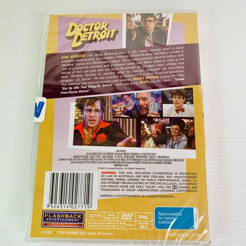 Doctor Detroit DVD 1983 PAL All Region Free Dan Aykroyd Comedy NEW SEALED - Picture 2 of 6