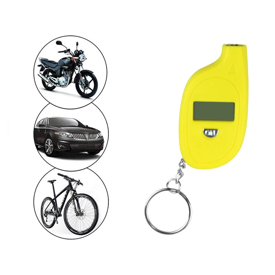 1x Mini Car Tire Tyre Air Pressure Gauge Tester LCD Digital Keychain Accessories - Image 3 of 4
