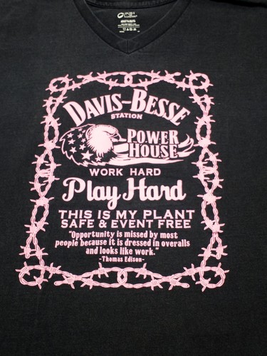 RARE Davis Besse Nuclear Power Plant Station Nuke Ohio Energy T Shirt XL - Picture 3 of 5