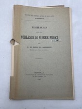 Recherches sur la noblesse de Pierre Puget Par M. de Marin de Carranrais Membre