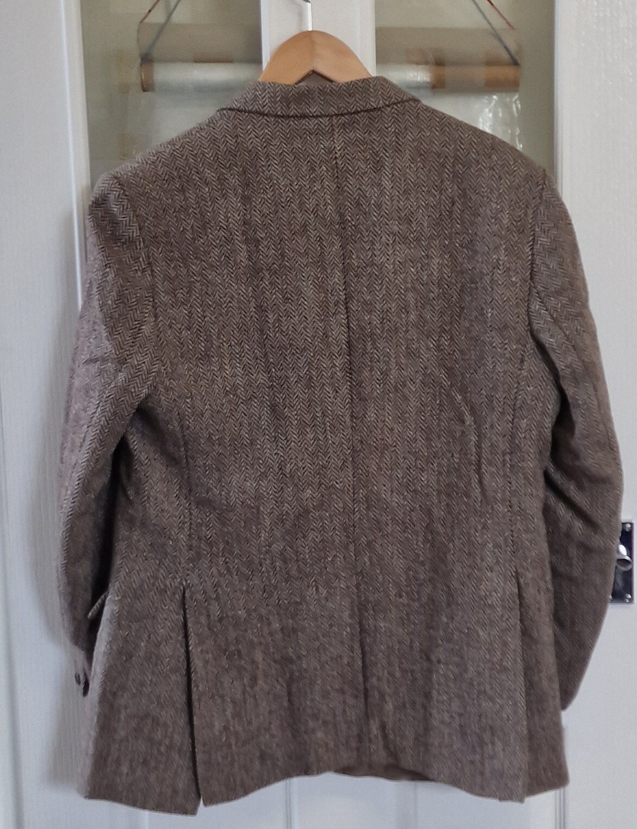 Vintage Brown Harris Tweed Checked Jacket by Hector James Vintage Brown Harris Tweed Checked Jacket by Hector James