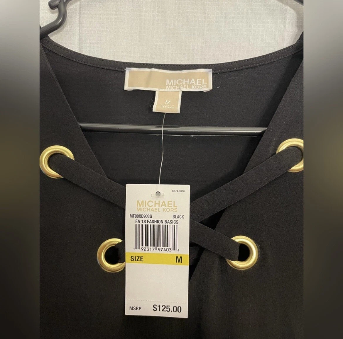 Abito in maglia opaca Michael Kors Grommet allacciatura medio