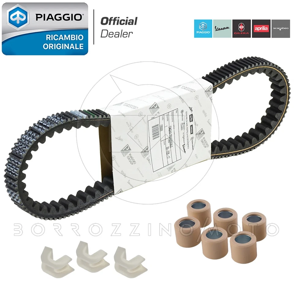 CINGHIA DI TRASMISSIONE RULLI E CURSORI ORIGINALE PIAGGIO BEVERLY 500 2003 2004