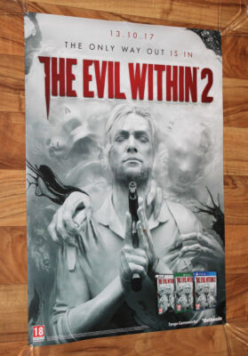 The Evil Within 2 Rare Promo Poster 59x42cm Playstation 4 PS4 Xbox One 