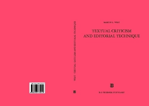 Thumbnail - Martin L. West Textual Criticism And Editorial Technique (taschenbuch)