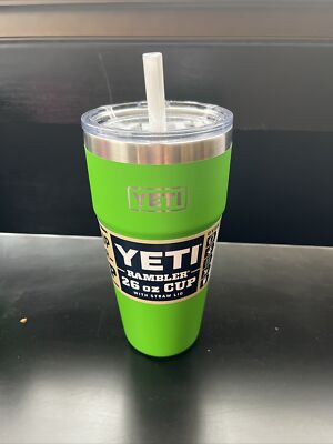 YETI Rambler Canopy Green 26 oz Straw Cup Tumbler NEW stackable