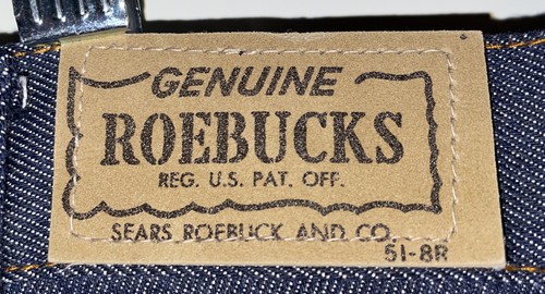 Pantalones de mezclilla vintage genuinos Sears Roebucks ropa occidental azul oscuro 44 - Imagen 7 de 8