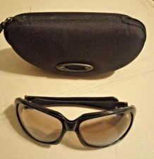 Oakley Script Sunglasses Black Frames w/Light Scratches Lenses Womens with Case