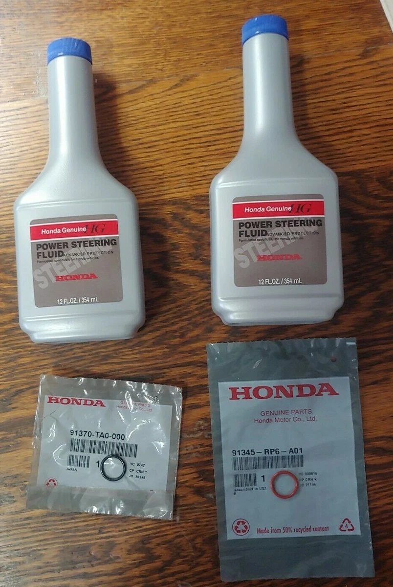 2008 12 Genuine Honda Power Steering Fluid WITH Pump O Rings 4pc Reseal Kit NEW