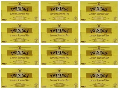 12x Twinings Lemon Scented Tea,Schwarztee Tee mit Zitronengeschmack,25 Filtern