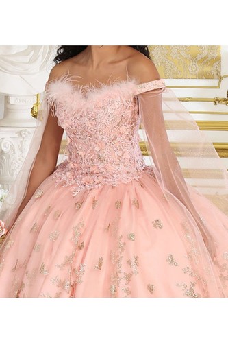 Womens Dresses For Sweet 16 Long Sweetheart Cape Sleeves Ball Gown Plus Size - Picture 7 of 35