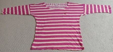 Splendid Womens Small Multi-Color Striped Cotton Blend Long Sleeve Shirt 23