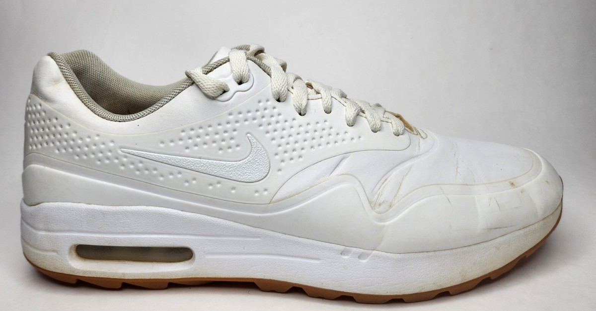 Size 10.5 - Nike Air Max 1 Golf White Gum - White Swoosh for