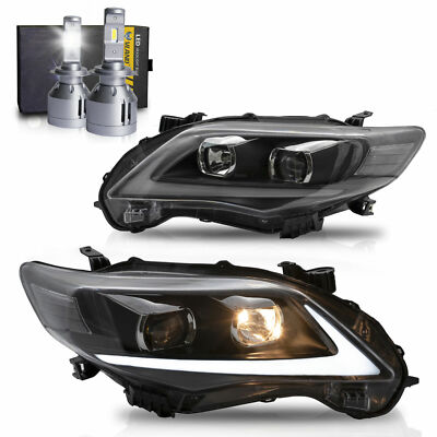 Free Shipping to PR for 2011-2013 COROLLA LED Headlights with DRL+H7 Bulbs