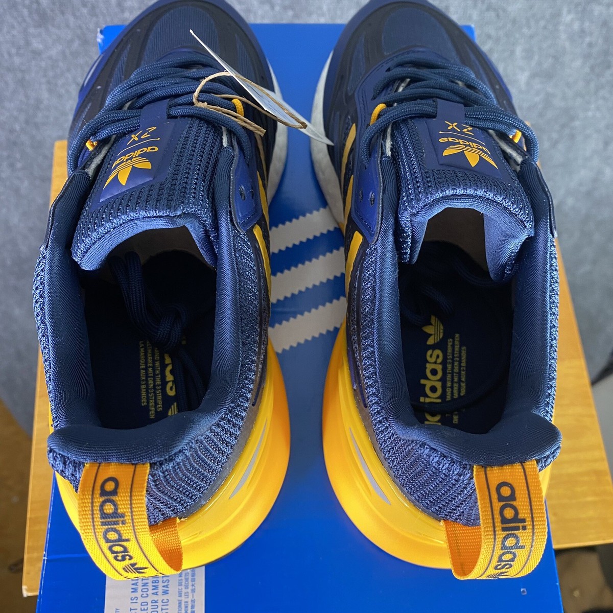 Adidas ZX 2K Boost 2.0 Mens Shoes 5 US Blue Running Trainer