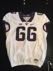 Game Worn Used Nike TCU Horned Frogs Football Jersey #66 Size 48..