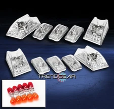 2003-2009 HUMMER H2 CAB ROOF RUNNING LIGHTS CHROME 10PCS SET 2005 2006 2007 2008