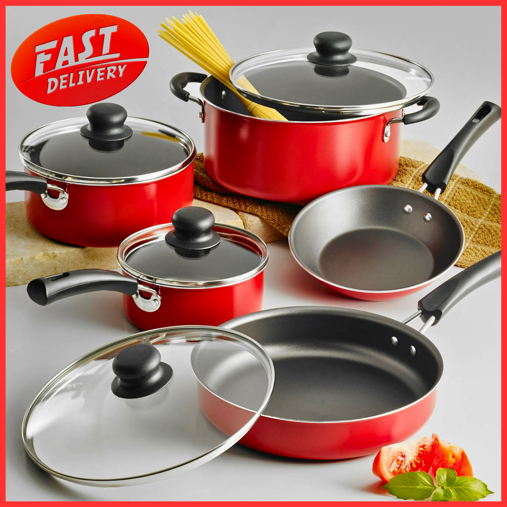 9-Piece Nonstick Cookware Set Pots and Pans for Home Kitchen Cooking - NEW