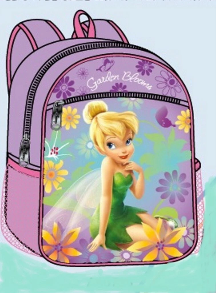 Purple Disney Pixar Fairies Character Tinkerbell Tinker Bell Backpack  School | eBay