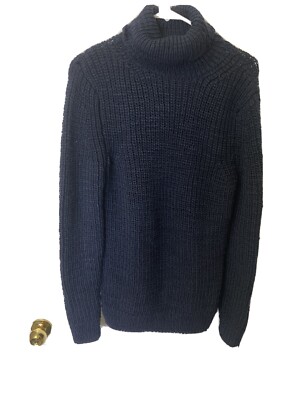NN 07 No Nationality Men's Roll Neck Wool Sweater Blue Small NN07