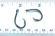 100 GT 4X strength L2004 Inline Black Nickel Circle Hooks size 1/0 