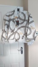 Nike White Glam Dunk Just Do It Women Jackets Size L