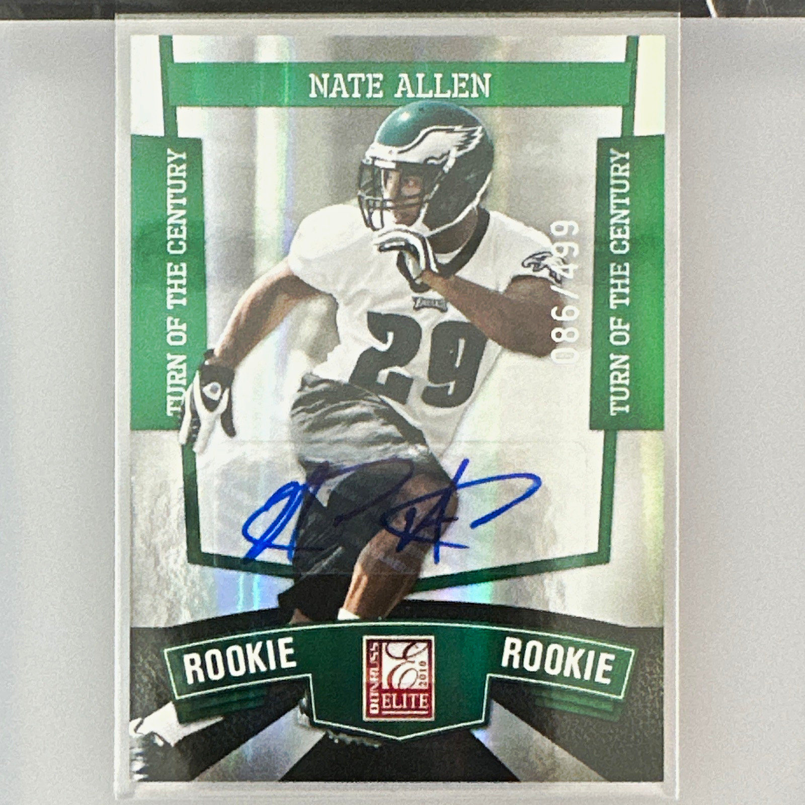Panini 2010 Donruss Elite Nate Allen Eagles #177 Turn of Century RC AUTO /499