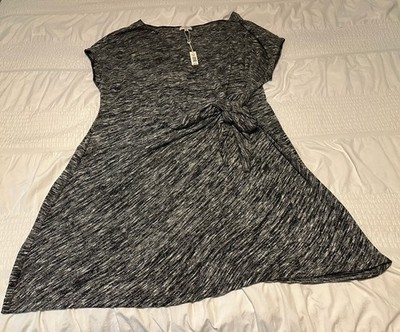 Max Studio Gray Sweater Dress Short Sleeve Women s Plus Size 3X NWT