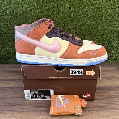 Size 10- Nike Dunk Mid x Social Status Chocolate Milk 2021
