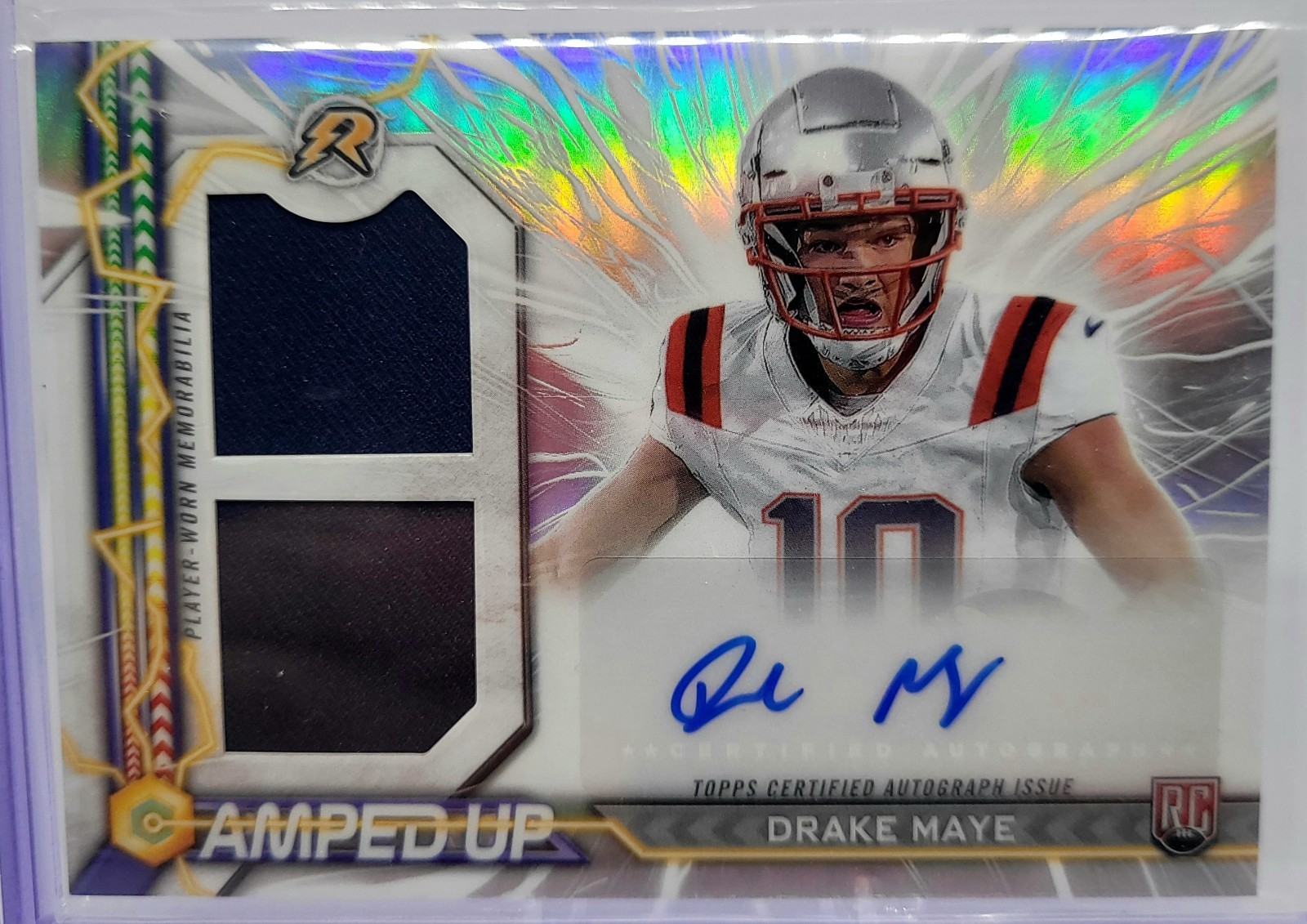 🔥2024 Topps Resurgence Drake Maye Amped Up RPA Rookie Patch Auto🔥🔥 Autograph