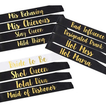 Bride To Be Bachelorette Party Sashes, 12 Pcs