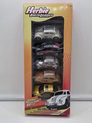 Johnny Lightning Herbie Fully Loaded VW Beetle Bug 5Pk Chrome White Lightning
