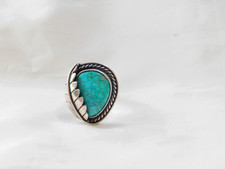 Native American Turquoise Sterling Silver Statement Ring R1447