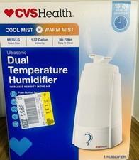CVS Health Ultrasonic Dual Temperature Humidifier 1.32 Gallon Capacity White