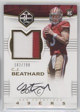 2017 Panini Limited Rookie Patch Auto 102/299 CJ Beathard #104 Patch Auto 0pm