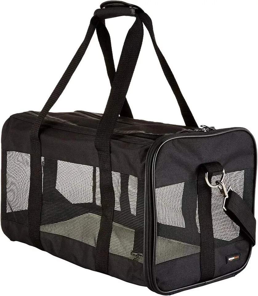 Travel Pet Carrier for Cat Dog Mesh Small Size Soft-Sided Black Up To 19 pounds - Image 3 of 4