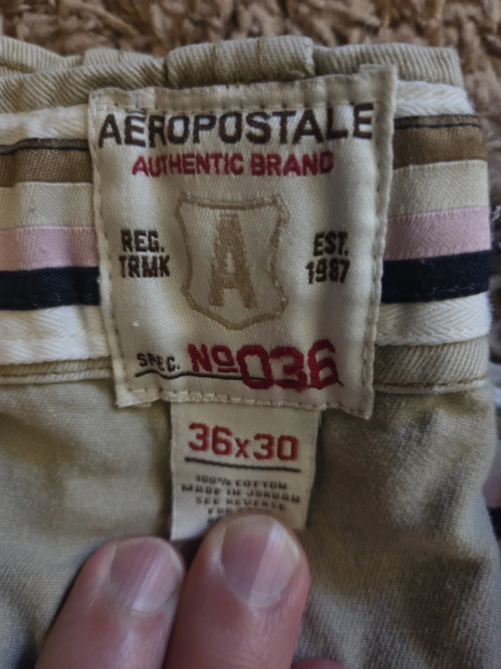 lot of (3) Men vintage 90s Pants Aeropostale AE Khakis 36W - Image 2 of 4
