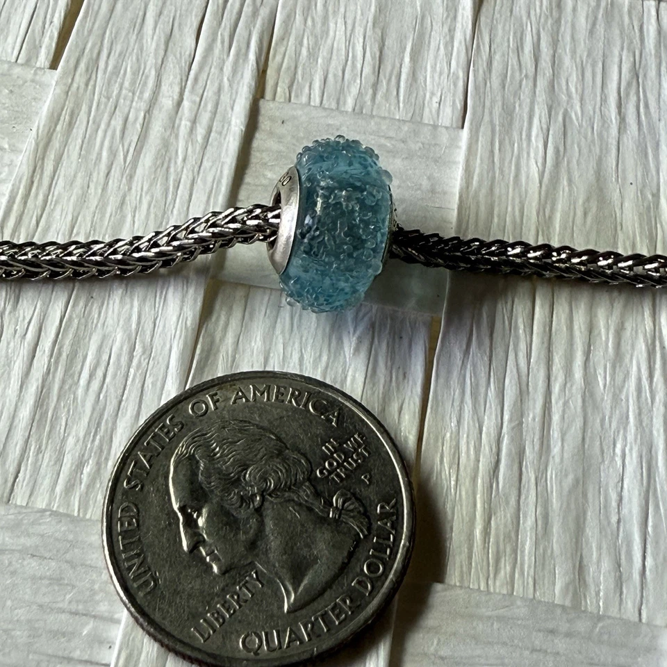 Dije de cristal de Murano de plata esterlina de Disney SOLO "Let It Go" Frozen Italy Foto 2 de 4