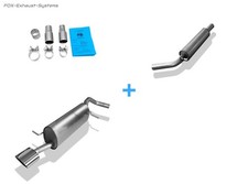  Sportauspuffanlage ab Kat VW Polo 6R 1.4 GT u. GTI 140x90mm oval