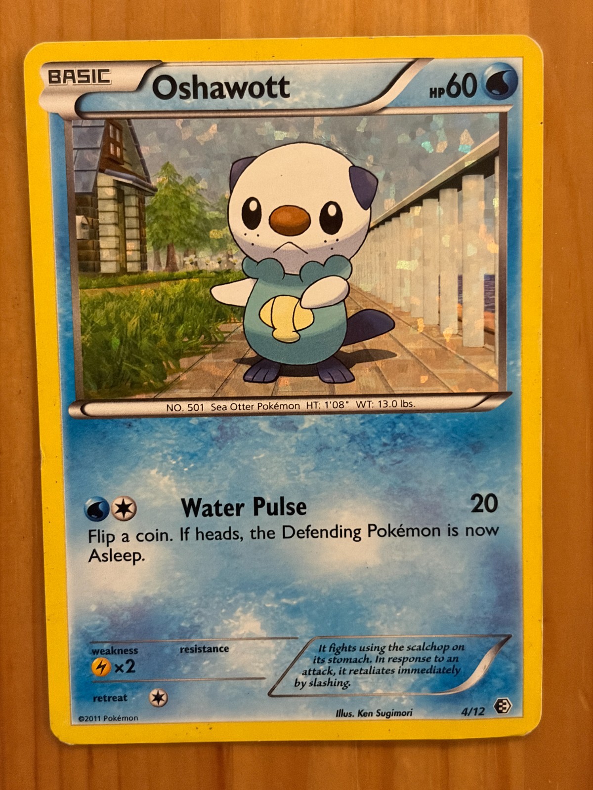 Oshawott 4/12 Confetti Holo MP - McDonald's Collection 2011 - Pokemon TCG