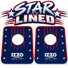 NEW Izzo Golf Mini Putting Cup Square Mats - Star Lined Sides - 50 RETAIL