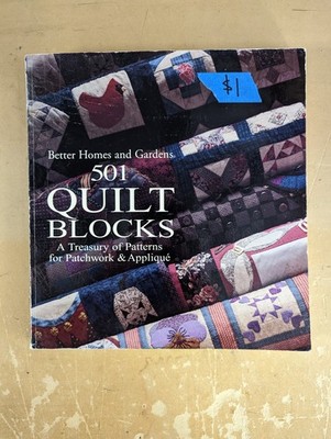 1994 Better Homes & Gardens 501 Quilt Blocks Patchwork Applique Pattern Book HCD