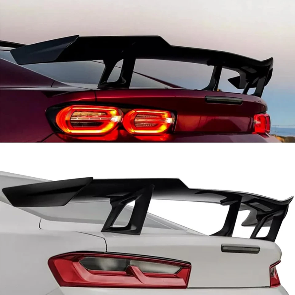 GLOSS BLACK TRUNK SPOILER WING FOR 2016-2023 CHEVY CAMARO ZL1 1LE STYLE LT RS SS Foto 2 de 4