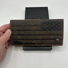 Hooey LIBERTY ROPER" BROWN RODEO American Flag WALLET