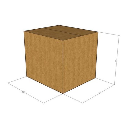 50 10x9x9 Kraft Brown Corrugated Shipping Boxes 32 ECT Single-Wall New