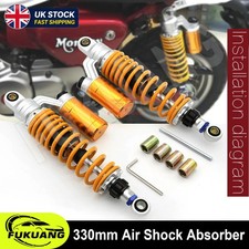 For Honda Yamaha 13" 330mm Motorcycle Rear Air Shock Absorbers Suspension