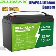 12V 100Ah LiFePO4 Lithium Battery 100 BMS for RV Marine Trolling Motors Off-grid