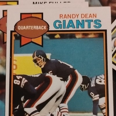 Topps Randy Dean Mike Fuller Giants NFL Sports Trading Card Lot