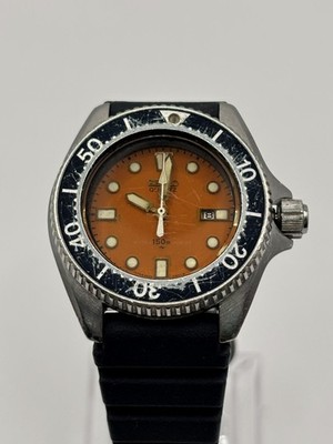 Seiko Divers 150m 2625-0010 Unisex Watch Vintage 1983 Orange Dial Quartz